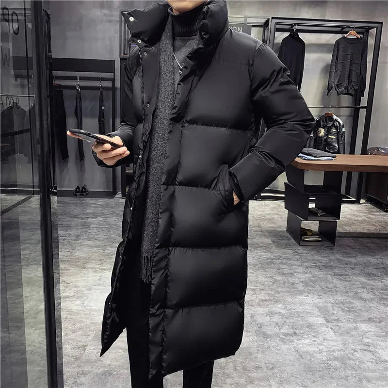 Men's long down jacket